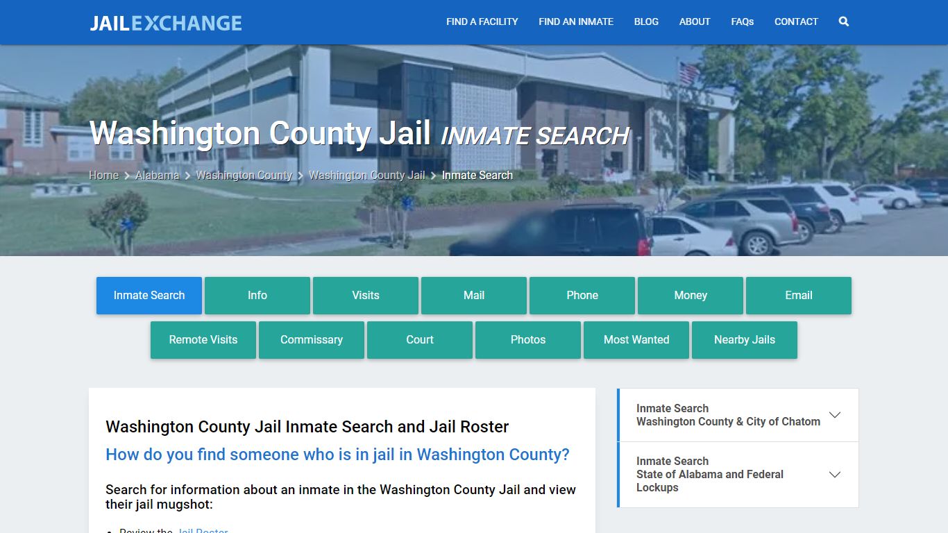 Washington County Jail Inmate Search - Jail Exchange